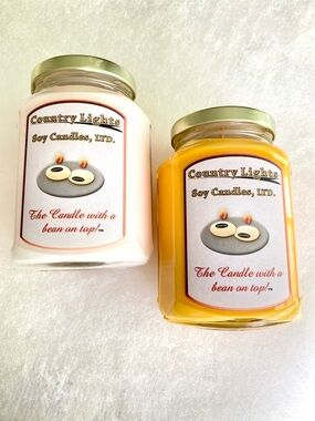 2 New Soy Candles Large Jars 12oz Made in USA Natural